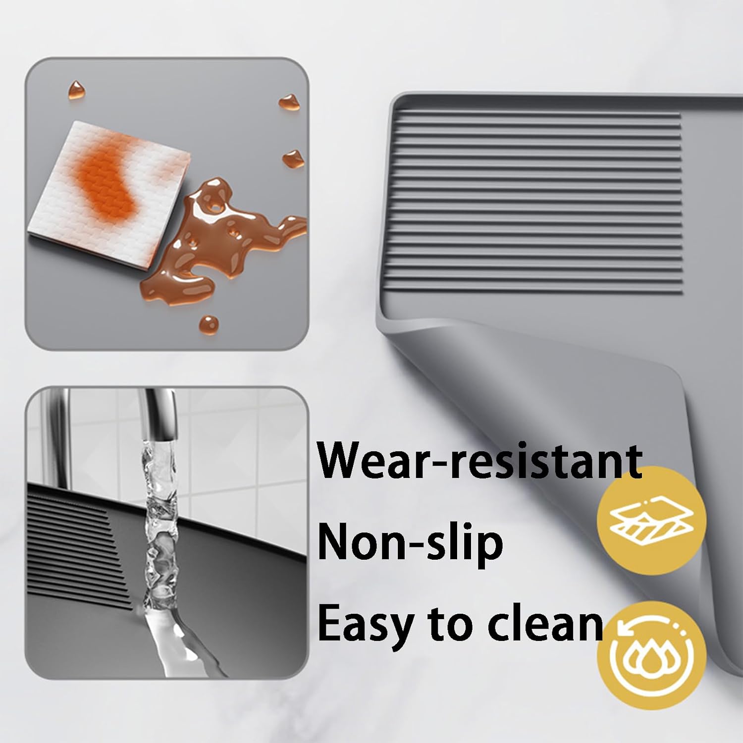 3-In-1 Silicone Coffee Mat Mul - огляд і ціна Bar Mat Rubber