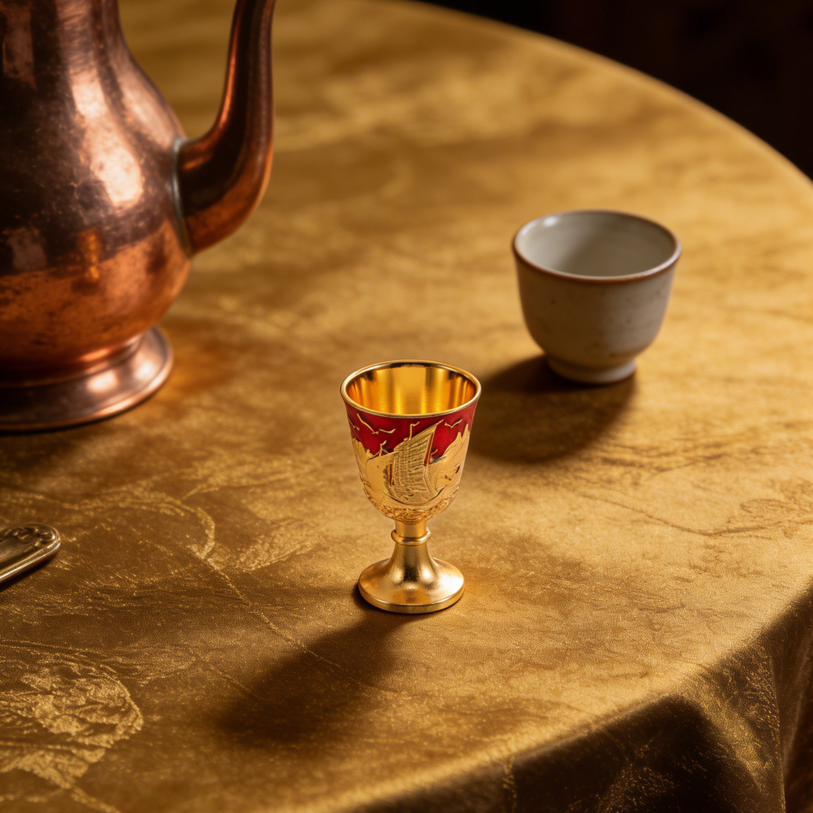 2Pcs Vintage Alloy Goblet Glas - огляд і ціна Home Bar Set