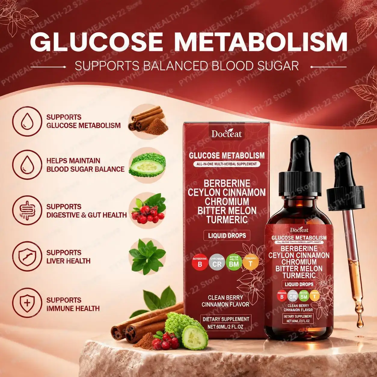Glucose Metabolism Liquid Drop - огляд і ціна Bitters Bottle Set